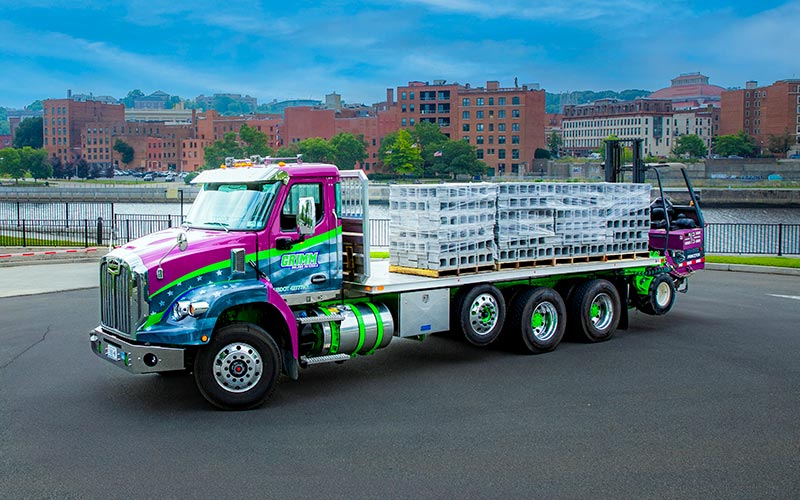 Autocar DC Chassis, Flatbed with Moffet