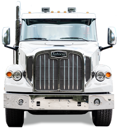 The Autocar DC-64 severe duty model functions as a concrete, dump, garbage or pump truck.